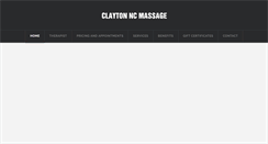 Desktop Screenshot of claytonncmassage.com