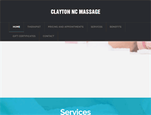 Tablet Screenshot of claytonncmassage.com